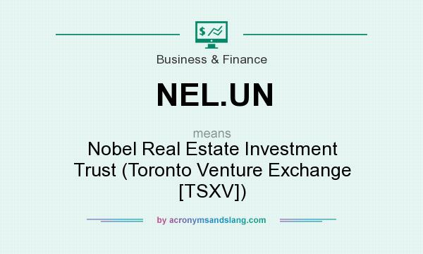 What does NEL.UN mean? It stands for Nobel Real Estate Investment Trust (Toronto Venture Exchange [TSXV])