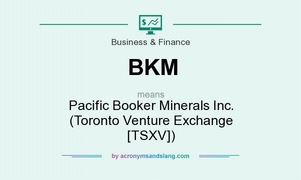 What does BKM mean? It stands for Pacific Booker Minerals Inc. (Toronto Venture Exchange [TSXV])