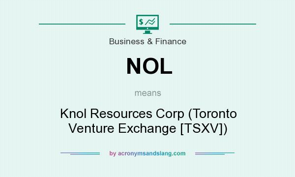 What does NOL mean? It stands for Knol Resources Corp (Toronto Venture Exchange [TSXV])