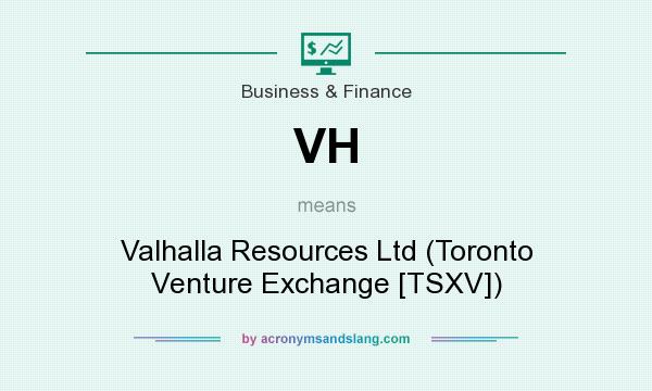 What does VH mean? It stands for Valhalla Resources Ltd (Toronto Venture Exchange [TSXV])