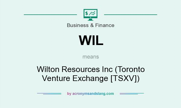 What does WIL mean? It stands for Wilton Resources Inc (Toronto Venture Exchange [TSXV])
