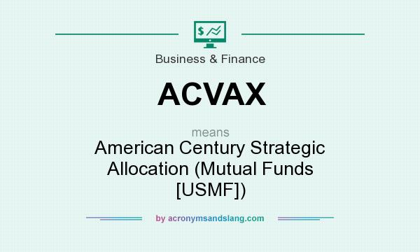 What does ACVAX mean? It stands for American Century Strategic Allocation (Mutual Funds [USMF])