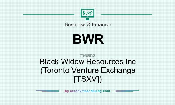 What does BWR mean? It stands for Black Widow Resources Inc (Toronto Venture Exchange [TSXV])