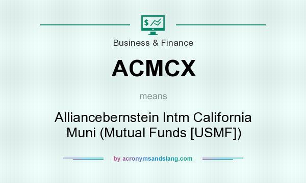 What does ACMCX mean? It stands for Alliancebernstein Intm California Muni (Mutual Funds [USMF])