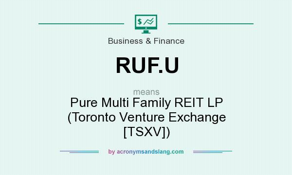 What does RUF.U mean? It stands for Pure Multi Family REIT LP (Toronto Venture Exchange [TSXV])