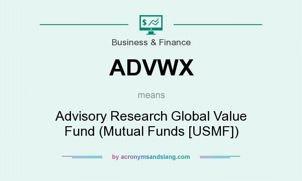 What does ADVWX mean? It stands for Advisory Research Global Value Fund (Mutual Funds [USMF])