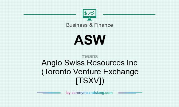 What does ASW mean? It stands for Anglo Swiss Resources Inc (Toronto Venture Exchange [TSXV])