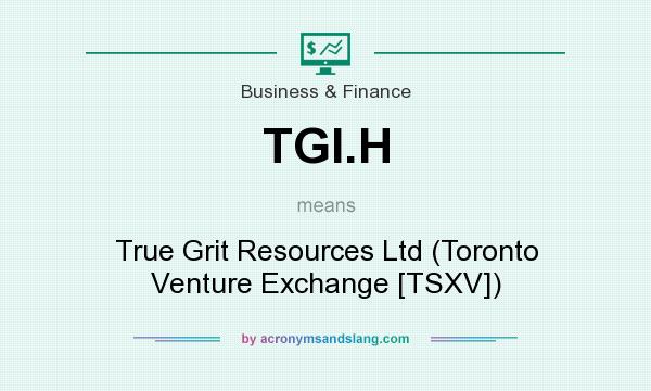 What does TGI.H mean? It stands for True Grit Resources Ltd (Toronto Venture Exchange [TSXV])