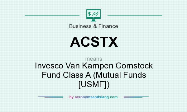 What does ACSTX mean? It stands for Invesco Van Kampen Comstock Fund Class A (Mutual Funds [USMF])