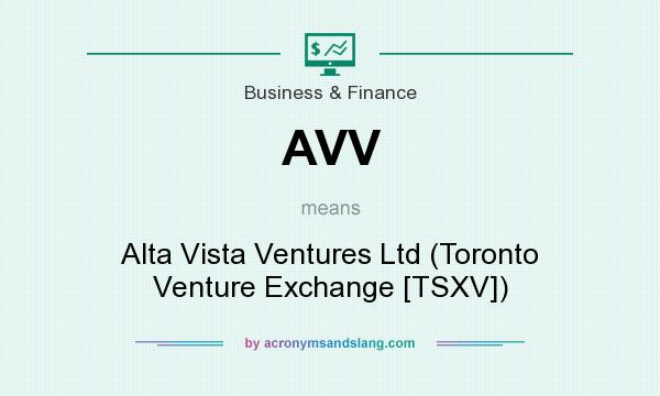 What does AVV mean? It stands for Alta Vista Ventures Ltd (Toronto Venture Exchange [TSXV])