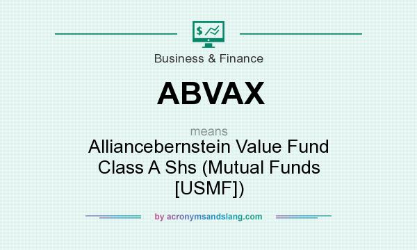 What does ABVAX mean? It stands for Alliancebernstein Value Fund Class A Shs (Mutual Funds [USMF])