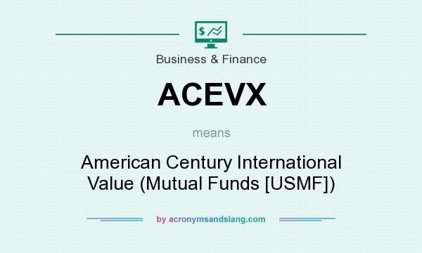 What does ACEVX mean? It stands for American Century International Value (Mutual Funds [USMF])