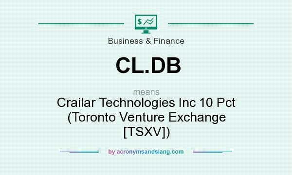 What does CL.DB mean? It stands for Crailar Technologies Inc 10 Pct (Toronto Venture Exchange [TSXV])