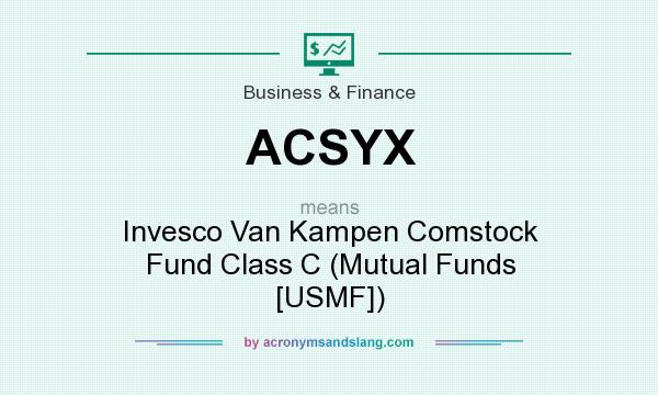 What does ACSYX mean? It stands for Invesco Van Kampen Comstock Fund Class C (Mutual Funds [USMF])