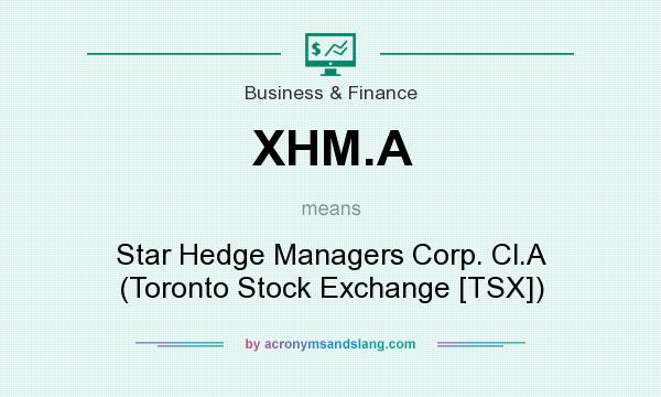 What does XHM.A mean? It stands for Star Hedge Managers Corp. Cl.A (Toronto Stock Exchange [TSX])