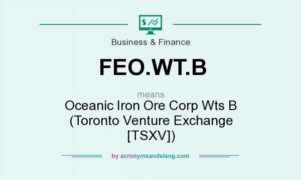 What does FEO.WT.B mean? It stands for Oceanic Iron Ore Corp Wts B (Toronto Venture Exchange [TSXV])