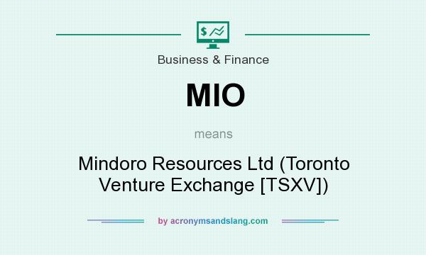 What does MIO mean? It stands for Mindoro Resources Ltd (Toronto Venture Exchange [TSXV])