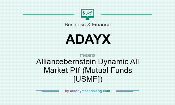 What does ADAYX mean? It stands for Alliancebernstein Dynamic All Market Ptf (Mutual Funds [USMF])