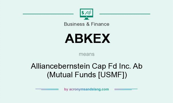 What does ABKEX mean? It stands for Alliancebernstein Cap Fd Inc. Ab (Mutual Funds [USMF])