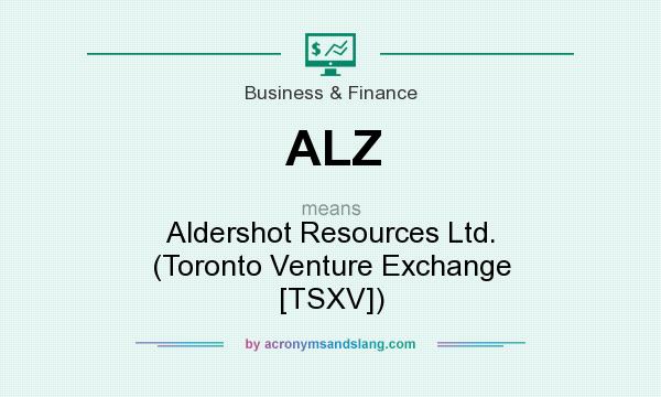What does ALZ mean? It stands for Aldershot Resources Ltd. (Toronto Venture Exchange [TSXV])