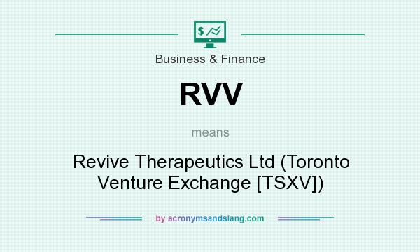 What does RVV mean? It stands for Revive Therapeutics Ltd (Toronto Venture Exchange [TSXV])