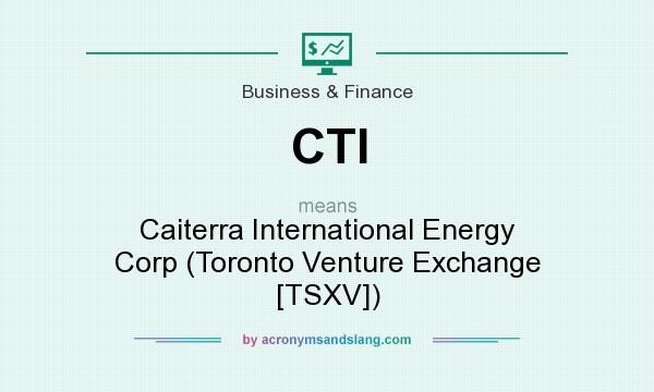 What does CTI mean? It stands for Caiterra International Energy Corp (Toronto Venture Exchange [TSXV])