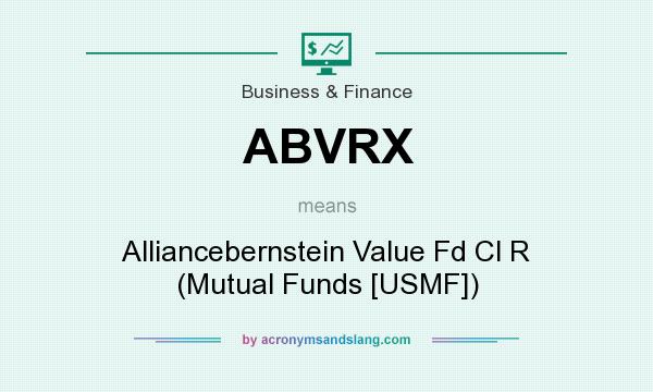 What does ABVRX mean? It stands for Alliancebernstein Value Fd Cl R (Mutual Funds [USMF])