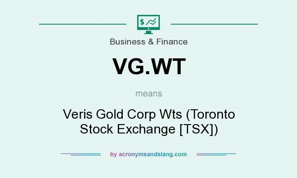 What does VG.WT mean? It stands for Veris Gold Corp Wts (Toronto Stock Exchange [TSX])