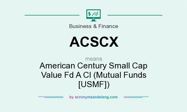 What does ACSCX mean? It stands for American Century Small Cap Value Fd A Cl (Mutual Funds [USMF])