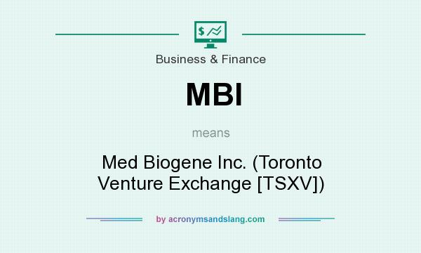 What does MBI mean? It stands for Med Biogene Inc. (Toronto Venture Exchange [TSXV])