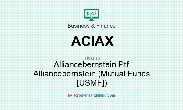 What does ACIAX mean? It stands for Alliancebernstein Ptf Alliancebernstein (Mutual Funds [USMF])