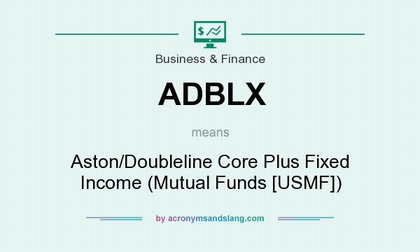 What does ADBLX mean? It stands for Aston/Doubleline Core Plus Fixed Income (Mutual Funds [USMF])