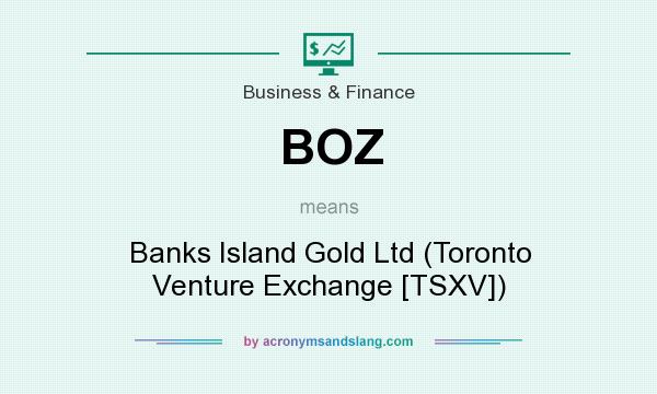 What does BOZ mean? It stands for Banks Island Gold Ltd (Toronto Venture Exchange [TSXV])