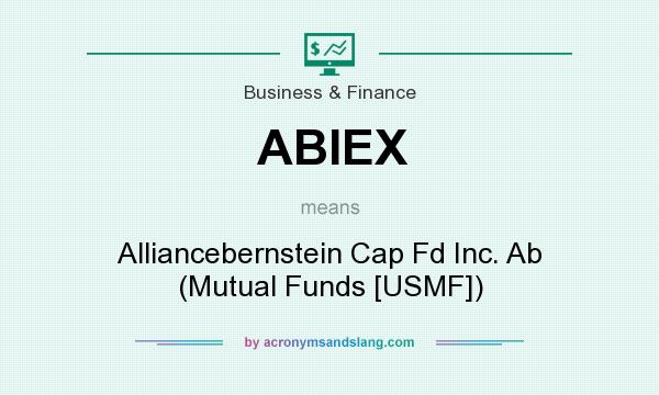 What does ABIEX mean? It stands for Alliancebernstein Cap Fd Inc. Ab (Mutual Funds [USMF])
