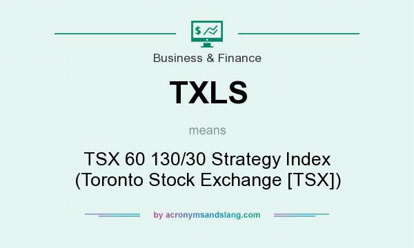 What does TXLS mean? It stands for TSX 60 130/30 Strategy Index (Toronto Stock Exchange [TSX])