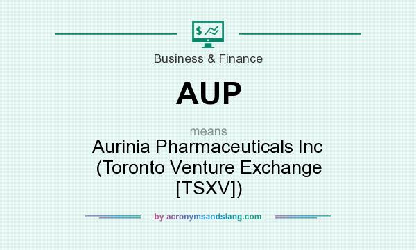 What does AUP mean? It stands for Aurinia Pharmaceuticals Inc (Toronto Venture Exchange [TSXV])