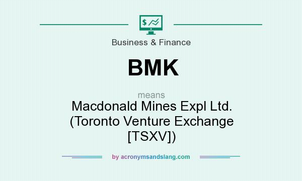 What does BMK mean? It stands for Macdonald Mines Expl Ltd. (Toronto Venture Exchange [TSXV])