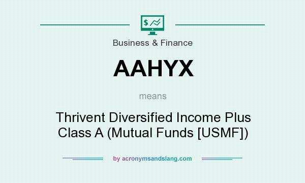 What does AAHYX mean? It stands for Thrivent Diversified Income Plus Class A (Mutual Funds [USMF])