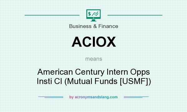 What does ACIOX mean? It stands for American Century Intern Opps Insti Cl (Mutual Funds [USMF])