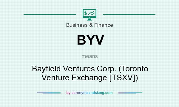 What does BYV mean? It stands for Bayfield Ventures Corp. (Toronto Venture Exchange [TSXV])