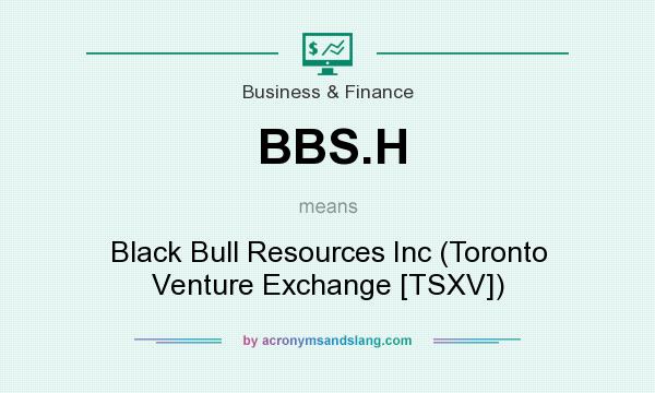 What does BBS.H mean? It stands for Black Bull Resources Inc (Toronto Venture Exchange [TSXV])
