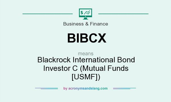 What does BIBCX mean? It stands for Blackrock International Bond Investor C (Mutual Funds [USMF])