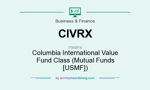 What does CIVRX mean? It stands for Columbia International Value Fund Class (Mutual Funds [USMF])