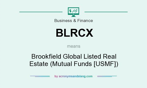 What does BLRCX mean? It stands for Brookfield Global Listed Real Estate (Mutual Funds [USMF])