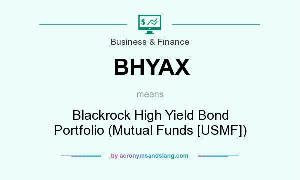 What does BHYAX mean? It stands for Blackrock High Yield Bond Portfolio (Mutual Funds [USMF])