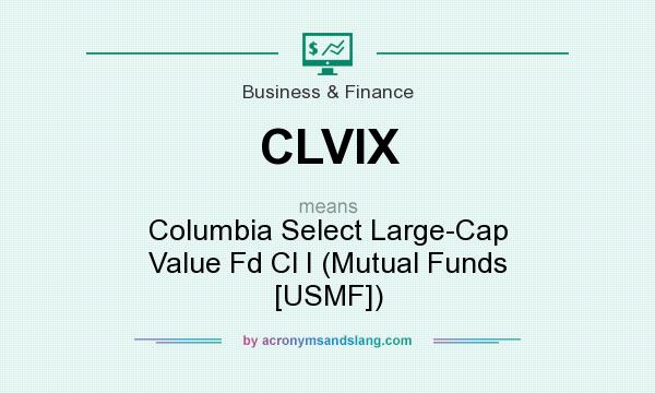 What does CLVIX mean? It stands for Columbia Select Large-Cap Value Fd Cl I (Mutual Funds [USMF])