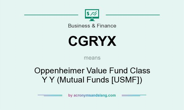 What does CGRYX mean? It stands for Oppenheimer Value Fund Class Y Y (Mutual Funds [USMF])