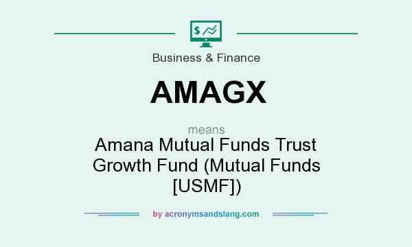 What does AMAGX mean? It stands for Amana Mutual Funds Trust Growth Fund (Mutual Funds [USMF])