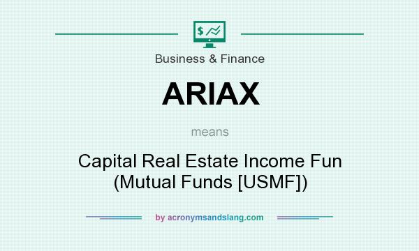 What does ARIAX mean? It stands for Capital Real Estate Income Fun (Mutual Funds [USMF])