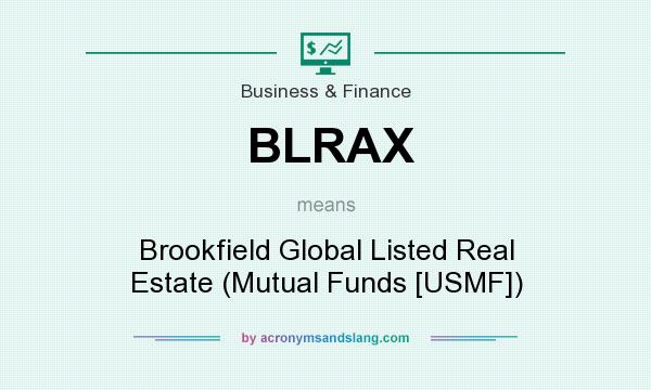 What does BLRAX mean? It stands for Brookfield Global Listed Real Estate (Mutual Funds [USMF])